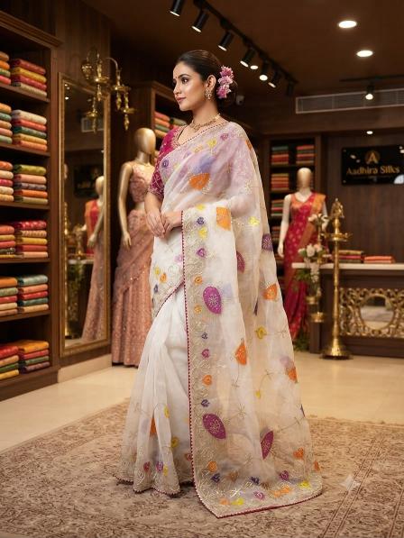 Vinayak chiffon designer sarees in surat